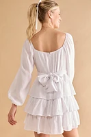 Alisa Long Sleeve Tiered Mini Dress