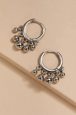 Monique Shaky Ball Charm On Huggie Earrings