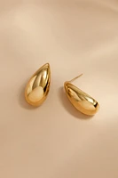 Lynn Stainless Steel Teardrop Stud Earrings