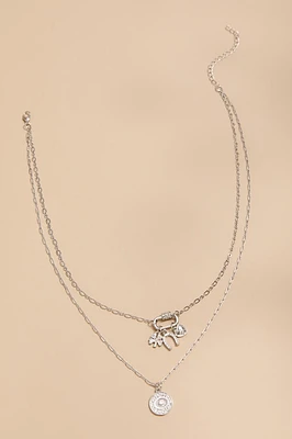 Mandy Multi Layered Carabiner Charm Necklace