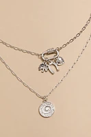 Mandy Multi Layered Carabiner Charm Necklace