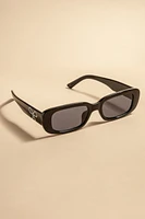 Deborah Rectangle Pearl Bow Side Sunglasses