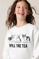 Hello Franki Spill The Tea Sweatshirt for girls