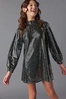 Hello Franki Mock Neck Disco Dress for girls