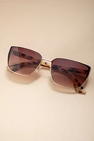 Katy Cat Eye Animal Pattern Sunglasses
