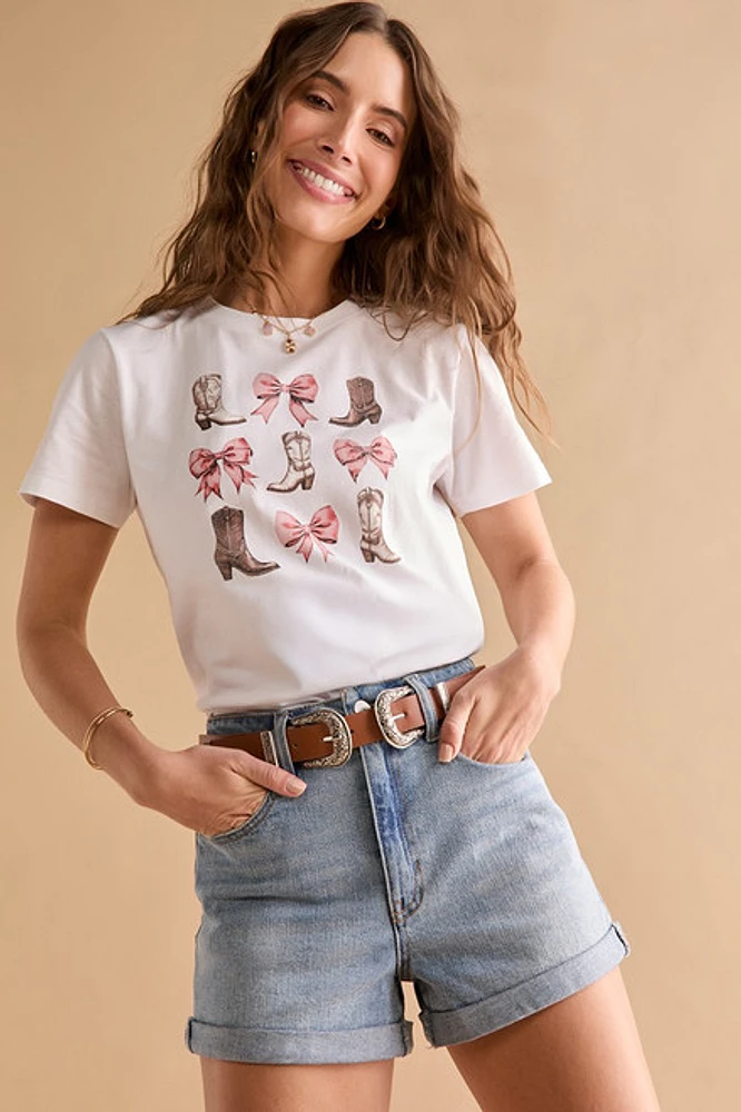 Ella Boots and Bows Graphic Tee