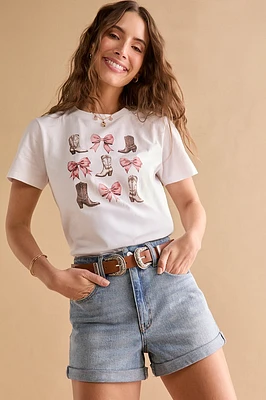 Ella Boots and Bows Graphic Tee