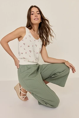 Carla Floral Sweater Tank Top