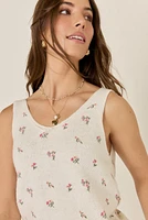 Carla Floral Sweater Tank Top
