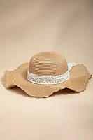Jenna Scallop Straw Sun Hat