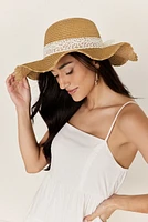Jenna Scallop Straw Sun Hat
