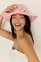 Julianne Crochet Straw Cowboy Hat