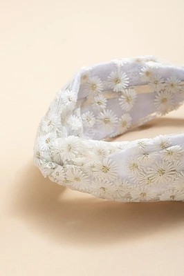 Gwen Daisy Pattern Topknot Headband