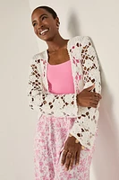 Pam Floral Macrame Cardigan