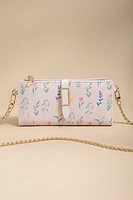 Jill Floral Canvas Chain Strap Wallet