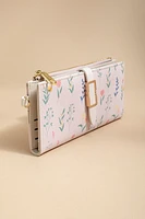 Jill Floral Canvas Chain Strap Wallet