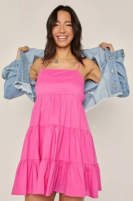 Gina Tiered Mini Swing Dress