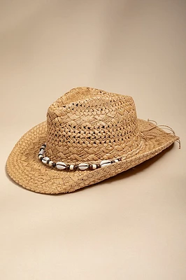 Allie Seashell Straw Cowboy Hat