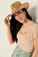 Allie Seashell Straw Cowboy Hat