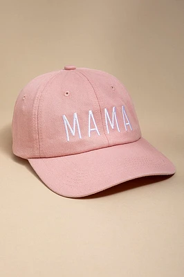 Mama Embroidered Script Baseball Cap