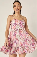 Vicky Floral Tiered Mini Dress