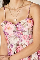 Vicky Floral Tiered Mini Dress