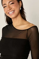 Janet Asymmetrical Mesh Top