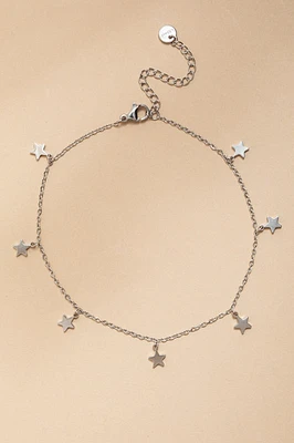 Julia Stainless Steel Star Charm Anklet