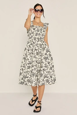 Sheryl Floral Midi Dress