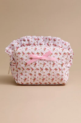 Floral Frill Top Cosmetic Bag