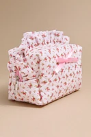 Floral Frill Top Cosmetic Bag