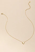 April Golden Heart Pendant Necklace