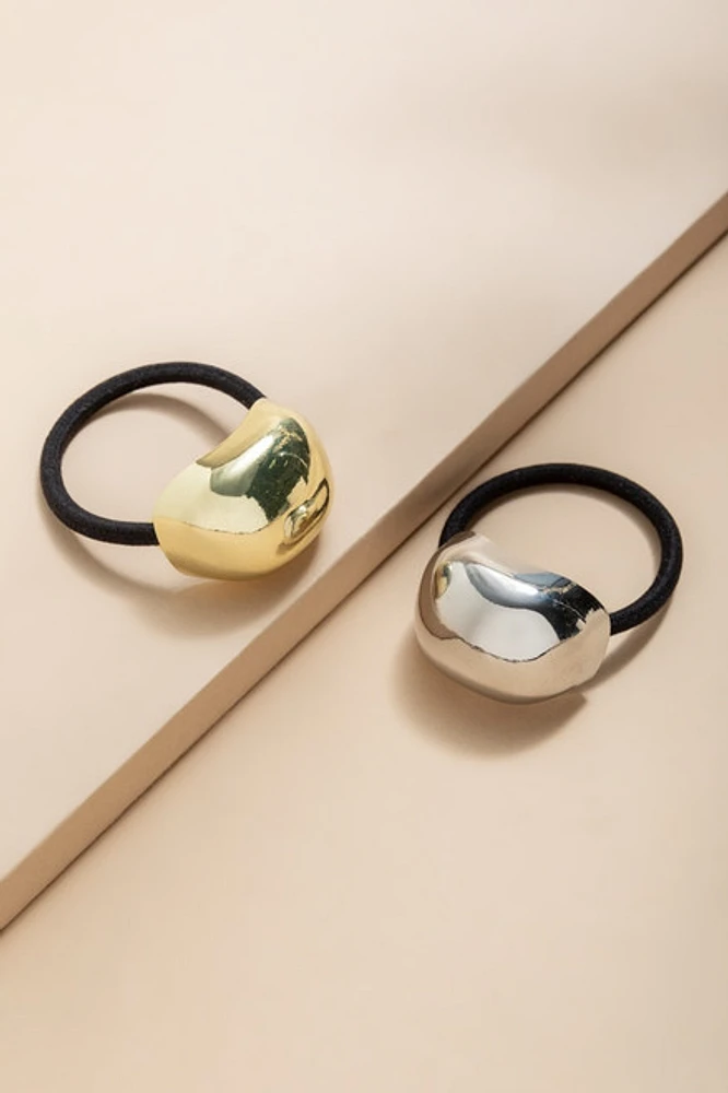 Regina Metal Dome Hair Tie Set