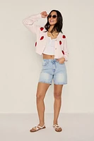 Gloria Strawberry Bobble Cardigan
