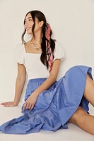 Lana Crochet Tiered Midi Skirt