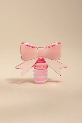 Pink Bow Wide Bottle Stopper