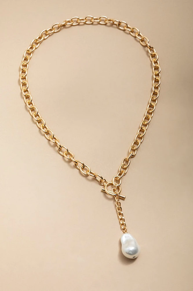 Bonny Y Neck Pearl Pendant Necklace