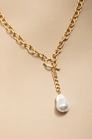 Bonny Y Neck Pearl Pendant Necklace
