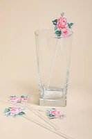 Rose Blossom Stir Stick Set