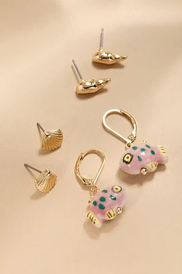 Carmen Ceramic Fish Earring Set
