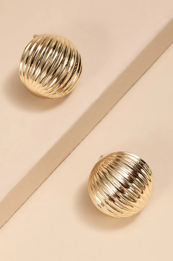 Leslie Textured Ball Stud Earrings