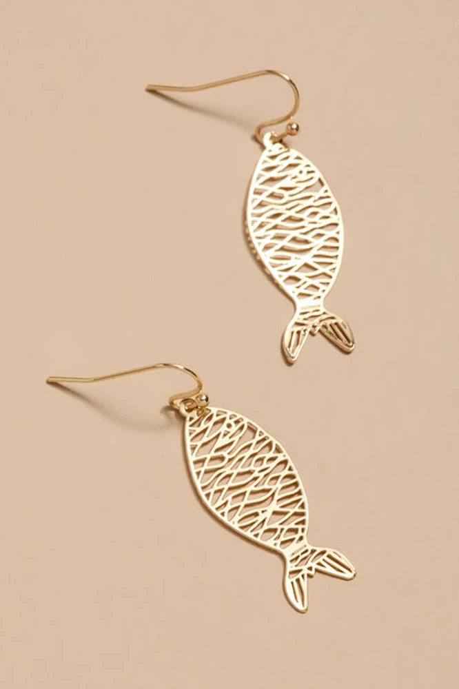 Juliet Filigree Fish Drop Earrings