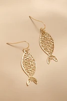 Juliet Filigree Fish Drop Earrings