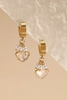 Amy Pave Shell Drop Earrings