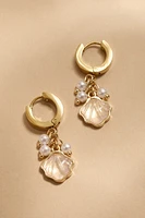 Amy Pave Shell Drop Earrings