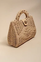 Noelle Mini Rattan Satchel Bag