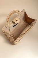 Noelle Mini Rattan Satchel Bag