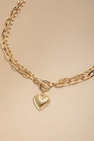 Robyn Gold Heart Pendant Necklace