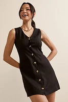 Marcy Button Down Mini Dress
