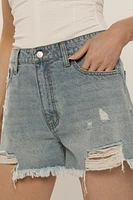 Lora Distressed Denim Shorts